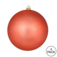 thumbnail image 3 of Vickerman 4.75" Coral Matte Ball Ornament, 4 per Bag, 3 of 5