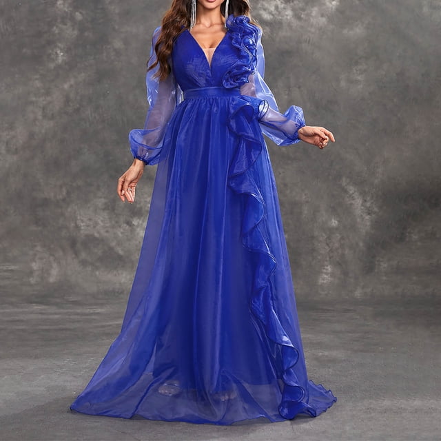 UPPADA Robes pour Invitées de Mariage pour Femmes Grande Taille, Robe Dos Nu en Tulle et Dentelle, Robe Moulante Sans Manches Style Corset, Robe Maxi Froncée pour Fête et Boîte de Nuit, Aubaines 2024