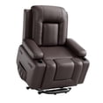 thumbnail image 1 of Eastvita 22-Inch Coffee Leather Upholstered Powered Reclining Recliner with Lift Assistance, 1 of 6