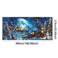 thumbnail image 2 of Christmas Garage Door Banner 7x16 ft, Vintage Believe Train Garage Door Cover with Polar Express Santa, Large Outdoor Wall Decor for Xmas Eve Holiday Backdrop, 2 of 5