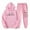 Hot Pink, variant on Lovskoo Women 2 Piece Outfits Sweatsuit Sports Suit Casual Long Sleeve Hooded Sweater Pullover and Long Pants Set Hot Pink