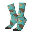 thumbnail image 1 of Balery Cute Animals Calcetas Largas con Estampado para Hombre y Mujer – Suaves y Transpirables, Talla Única (US 5-11), 1 of 6