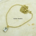 thumbnail image 4 of Solid 925 Sterling Silver Necklace For Women, Genuine Blue Topaz Gemstone Unique Handcrafted Yellow Gold Vermeil November Birthstone Gift, 4 of 5