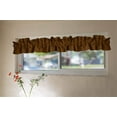 thumbnail image 5 of Faux Burlap Texture Curtain Sleeve Topper Window Treatment with Bottom and Top Ruffle, 5 of 11