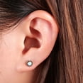 thumbnail image 3 of Limerencia G23 Hypoallergenic 18g Flat Back Stud Earrings Implant Grade Titanium Cartilage Piercing Studs for Men and Women, 3 of 8