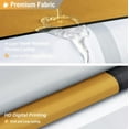 thumbnail image 4 of Gold Fabric Shower Curtain - Geometric Shower Curtain Set with 12 Plastic Hooks, Water Repellent, Machine Washable, Modern Decorative Polyester Cloth Shower Curtains for Bathroom - 72x72, 4 of 6