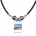 thumbnail image 1 of beach seaside multitud edificio collar a mano colgante de cuerda de cuero Unbranded M, 1 of 3