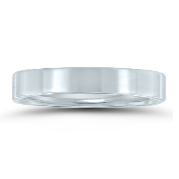 SZUL Women's 4mm Flat Comfort Fit Wedding Band In 950 Platinum