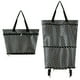 thumbnail image 1 of Minnieouse Bolsa con carrito de compras, bolsa de compras plegable multifuncional y resistente al desgaste con ruedas reutilizable Bolsas de mensajero y de hombro Punto blanco grande, 1 of 6