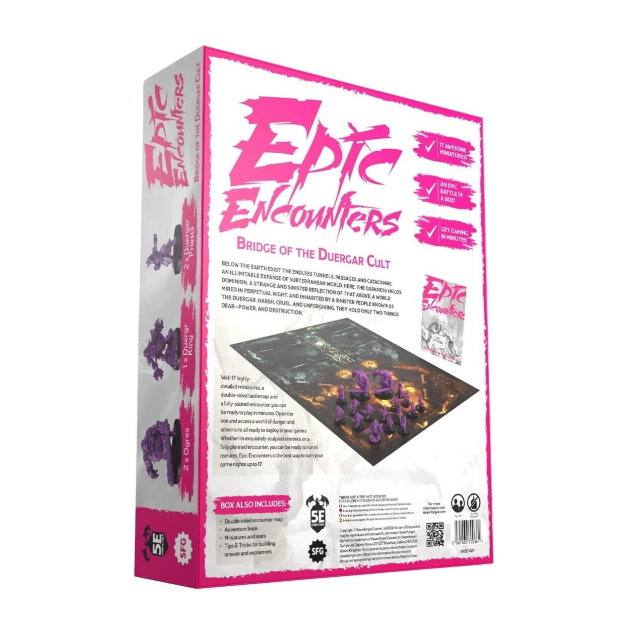 Steamforged Games Epic Encounters Bridge of the Duergar Cult 5e-Compatible Board Game with 17 Miniatures for 2 to 4 Players