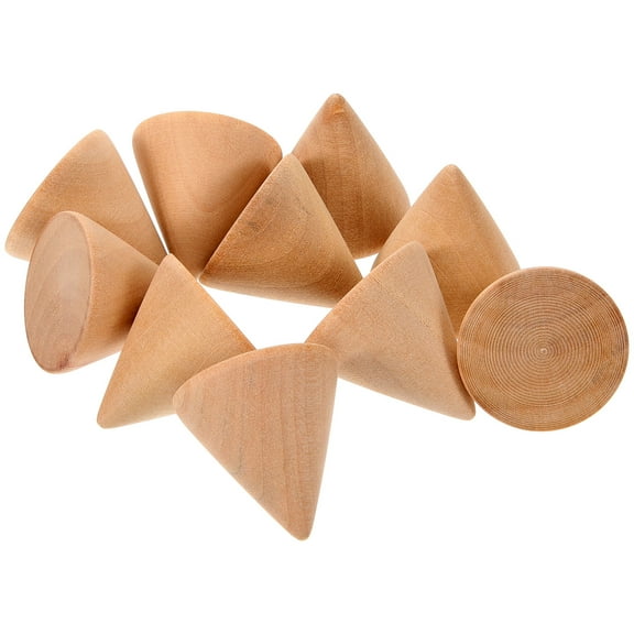 CTIRCHIU DIY Cone Wooden Unpainted 10Pcs for DIY and Supplies