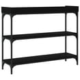 thumbnail image 6 of vidaXL Console Table with Shelves Black 39.4"x11.8"x31.5", 6 of 10