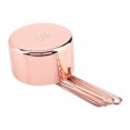 thumbnail image 3 of 4 unids/set cucharas para hornear de acero inoxidable tazas medidoras utensilios de cocina oro rosa, 3 of 8