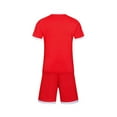 thumbnail image 4 of Conjuntos de blusas y camisas de manga corta con cuello en V. Conjunto de traje de fútbol de color sólido para niños para juegos deportivos universitarios, partidos de rendimiento, uniformes de entren, 4 of 5