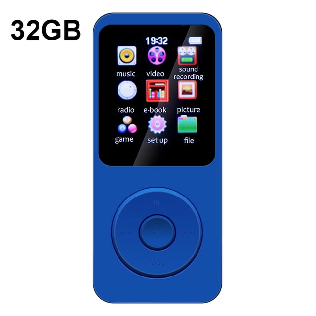 Mini Music Player MP3 Walkman 1.8 Pulgadas Pantalla Compatible Dientes 5.0 para Azul