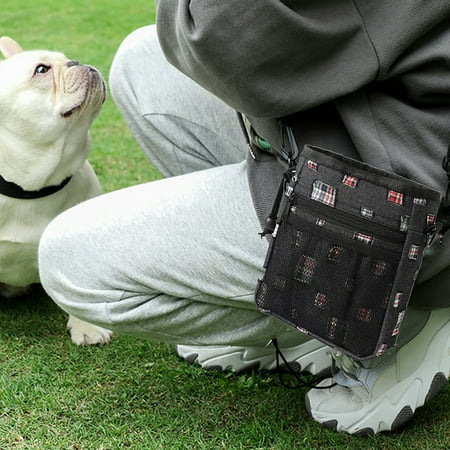 JGJJUGN Outdoor Dog Training Bag - Canvas Pet Snack & Waste Organizer with Washable Liner  Shoulder & Waist Carry Options for Walks & Training Sessions