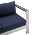 thumbnail image 6 of Modway Shore Sunbrella® Fabric Outdoor Patio Aluminum 4 Piece Set in Silver Navy, 6 of 10