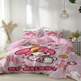 thumbnail image 3 of Duvet Cover Sanrio Melody Cute Anime Cartoon - Includes Duvet Cover (1) and Pillowcases (2), Coreless, 3 of 15
