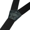 thumbnail image 4 of KAMBERFT Black Suspenders for Men, 1.5 inch Wide Adjustable Elastic Y-Back Braces with 3 Snap Loops, 4 of 5