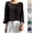 Grey, variant on Aboser Womens Silky Satin Shirts Casual Boat Neck Tops for Women Dressy 3/4 Sleeve Blouses Solid Color Party Shirt Night Out Business Casual Blouse