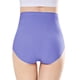thumbnail image 2 of Gibobby Braguita cintura alta Calzoncillos talla grande para mujer, cintura ultraalta, Color sólido, calzoncillos sin rastro seda helada, no se atraparán en el medio del trasero（Lila, 2XL), 2 of 5
