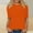 Orange, variant on Yteetum 2025 Summer Tops for Women Casual Fashion Solid Color Loose Round Neck Half Sleeve T-Shirt Top Ladies Comfortable Lightweight Crew Neck Pullover Mid Sleeve Tee Shirts Blouse L