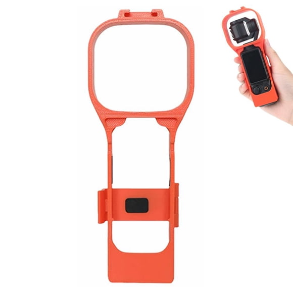 Étui Rigide en Plastique pour DJI Pocket 3, Ports de Poignée de Pile et Vis 1/4 Intégrés, Coussinets Antidérapants pour un Vlog Stable (Fuchsia, 1 Pcs)