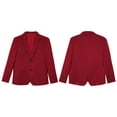 thumbnail image 6 of vastwit Boys Formal Blazer Casual Long Sleeve Single Breasted Suit Jacket for Kids Burgundy-B 10, 6 of 7