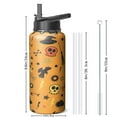 thumbnail image 4 of Halloween 32oz Insulated Coffee Cup with Handle and Straw – Stainless Steel Tumbler for Hot and Cold Drinks – Cute Ghost Witch Design – Gift for Fall Party or Travel, 4 of 5