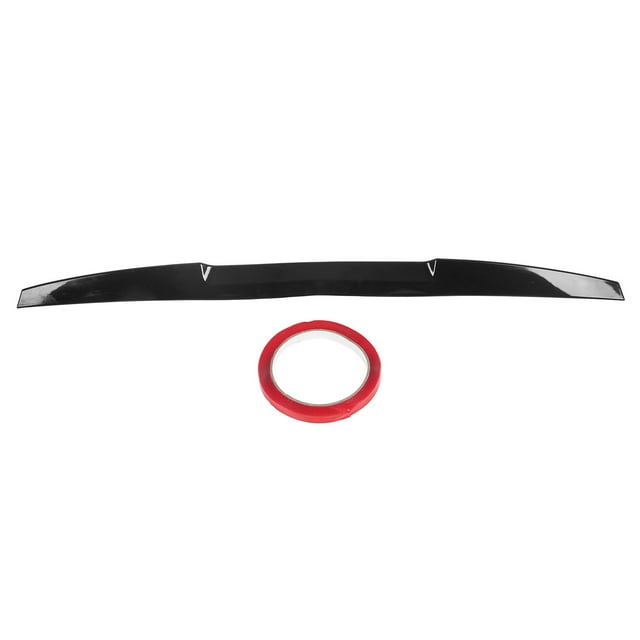 Rubber Rear Wing Trunk Spoiler Lip Black Universal Aerodynamic Car Modification Accessory
