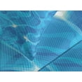 thumbnail image 4 of Ambesonne Aqua Quilted Bedspread Set 3 Pcs, Vivid Water Surface Waves, King Size, Blue Aqua White, 4 of 5