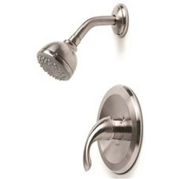 Caliber Single Lever Handle Pressure Balanced Shower Faucet Brushed