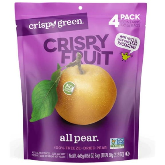 2.12 oz Pear Dried Crispy Fruit Slices Snacks - Pack of 8