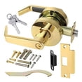thumbnail image 2 of Door Lever Lockset, Heavy Duty Grade 2, Polished Brass, Lawrence Hardware, 2 of 3