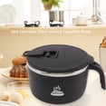 thumbnail image 4 of Ramen Bowl, 900ml Double Wall Stainless Steel Rapid Noodle Cooker With Drains, Lid And Handle, Mobile Phone Holder, Ramen Soup Bowl For Noddles, Office College Dorm Room Cooking, 4 of 8