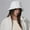White, variant on Version Autumn and Winter Padded Plaid Bucket Hat Women Niche Design Warm Simple Temperament Solid Color Bob Cap