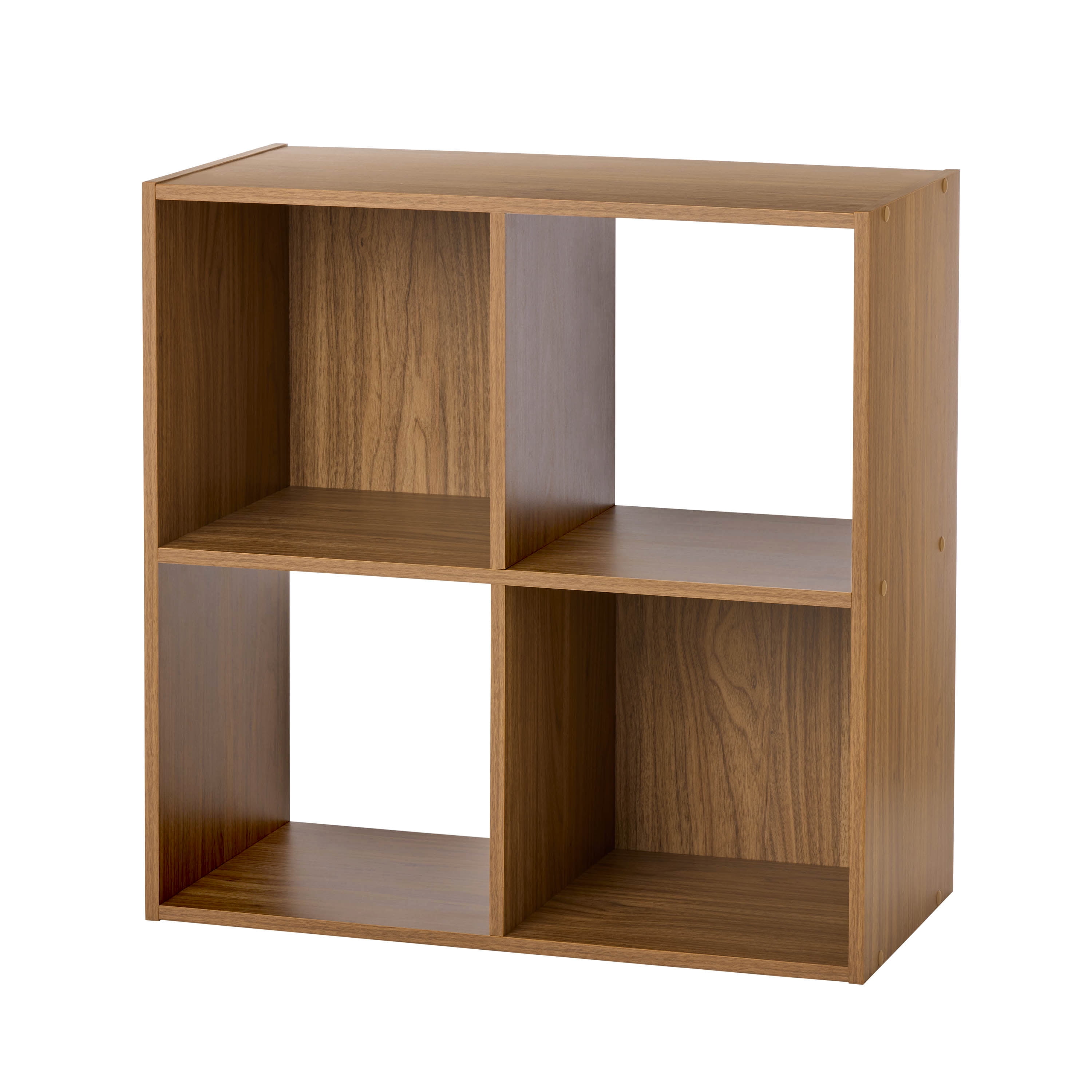 Mainstays 4 Cube Storage Organizer, Warm Walnut