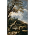 thumbnail image 3 of Salvator Rosa 16x24 Black Modern Framed Museum Art Print Titled - Monks Fishing, 3 of 5