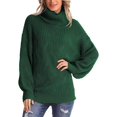 thumbnail image 5 of Women's Fall Oversized Pullover Sweaters Casual High Neck Long Sleeve Tops Winter Clothing, 5 of 12