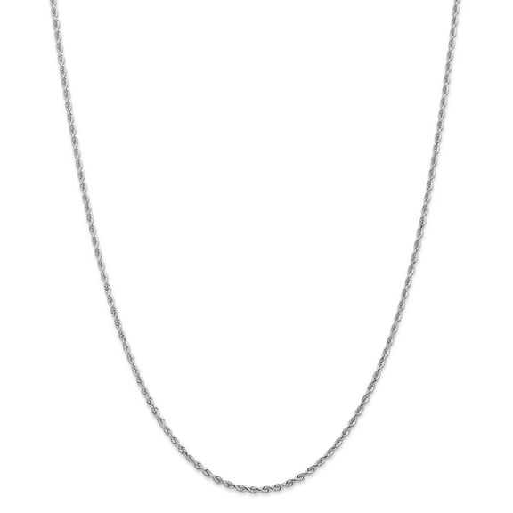 10K White Gold 2.00mm Diamond Cut Quadruple Rope Chain 22 Inch