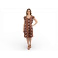 thumbnail image 1 of Chemin de Moda Robe Midi à Fleurs pour Femme à Manches Volantées, Robe d'Été à Encolure Carrée, 1 of 1