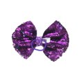 thumbnail image 3 of Girls JoJo Siwa Large Reversible Sequins Bow Elastic Ponytail Holder Purple, 3 of 4