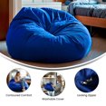 thumbnail image 2 of Oversized Solid Royal Blue Bean Bag Chair, 2 of 9