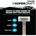 thumbnail image 5 of Halder Supercraft Dead Blow, Non-Rebounding Hammer with Nylon Face Inserts and Steel Housing, 2.36" / 61.73 oz., 5 of 19