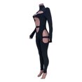 thumbnail image 2 of Sonducket Mono negro fácil de llevar y a la moda para mujer, mono largo sin esfuerzo para mujer conjuntos de ropa, 2 of 6