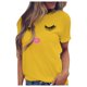 thumbnail image 1 of Hecho para Más Camisa Mujeres Sudadera de Manga Corta con Patrón Casual con Diseño de Pestañas Impreso, Cuello Redondo para el Hogar Y el Trabajo, 1 of 7