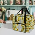 thumbnail image 2 of ZIATUBLE Sunflower Carrying Travel Storage Wood Stripes Sewing Machine Storage Case Easy to Clean Sewing Machine Totes and Bags with 4 Bottom Rubber Pads Sewing Machine Organizer Kit, 2 of 7