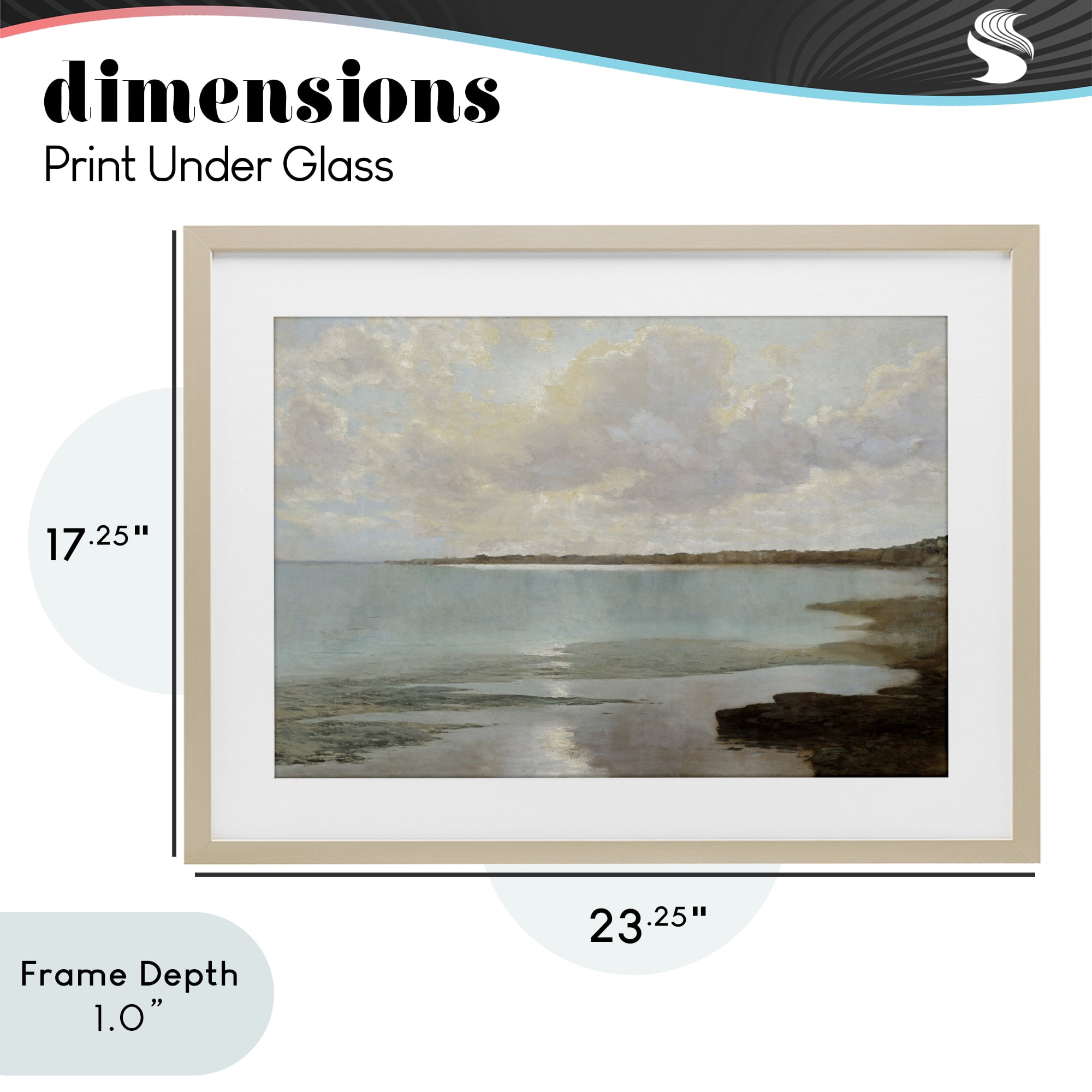 Stupell Industries At The Shore Horizon Birch Framed Print Under Glass, design by Christy McKee