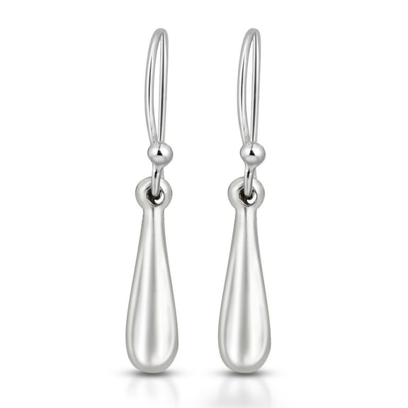 Stylish Mini Everyday Raindrop Sterling Silver Dangle Earrings | Sterling Silver Earrings | Dangle Earrings For Women