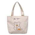 thumbnail image 3 of Bolsa de mano para mujer, lavable, reutilizable, bonita, con asa superior, para la compra. Blanco, 3 of 9